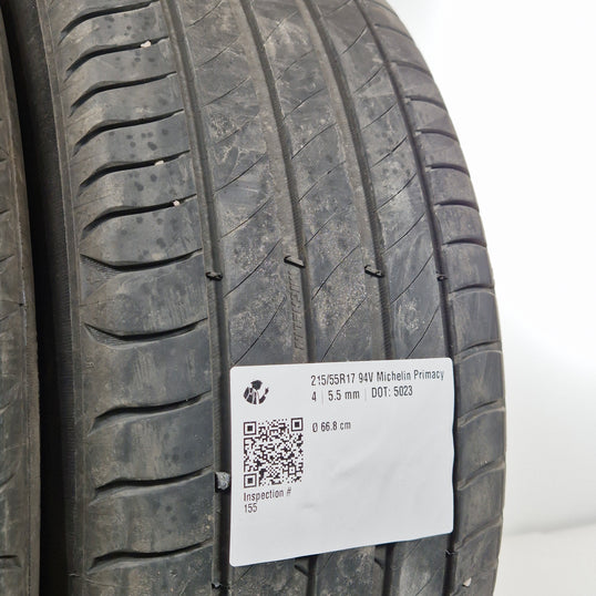 Käytetty: 215/55R17 94V Michelin Primacy 4