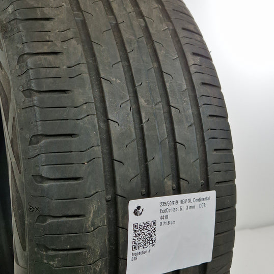 Käytetty: 235/50R19 103V XL Continental EcoContact 6