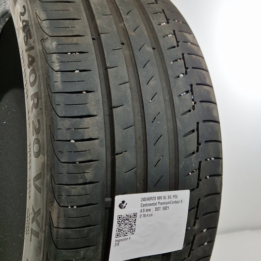 Käytetty: 245/40R20 99V XL SIL POL Continental PremiumContact 6