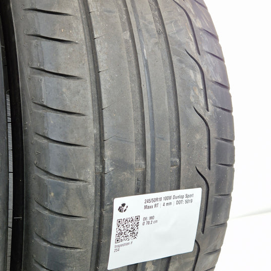 Käytetty: 245/50R18 100W Dunlop Sport Maxx RT