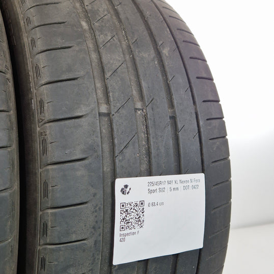 Käytetty: 225/45R17 94Y XL Nexen N Fera Sport SU2