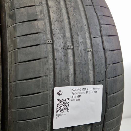 Käytetty: 255/50R19 103T AO, + Hankook Ventus S1 Evo3 EV