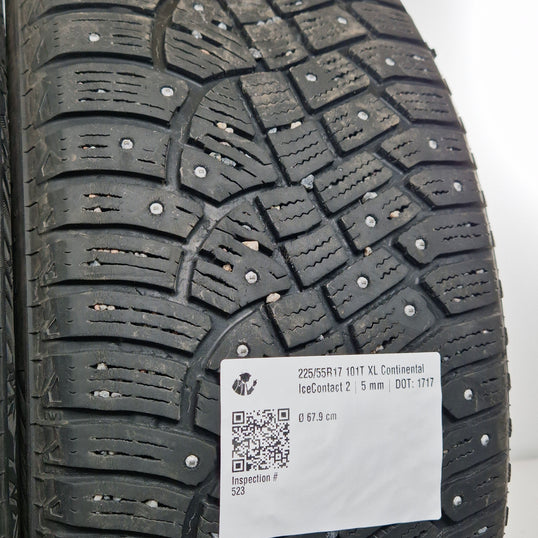 Käytetty: 225/55R17 101T XL Continental IceContact 2