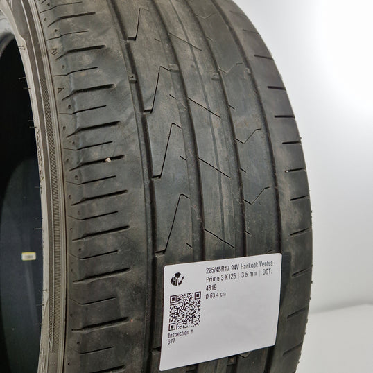 Käytetty: 225/45R17 94V Hankook Ventus Prime 3 K125