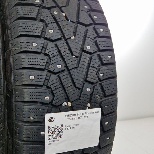 Käytetty: 205/55R16 94T XL Pirelli Ice Zero