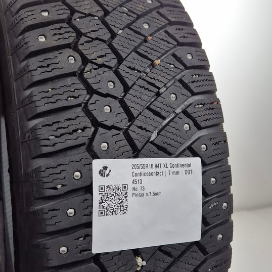 Käytetty: 205/55R16 94T XL Continental Contiicecontact
