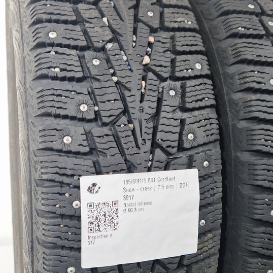Käytetty: 185/60R15 84T Cordiant Snow-cross