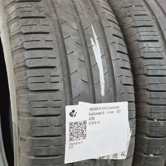 Käytetty: 195/65R15 91V Continental EcoContact 6