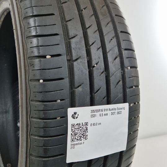 Käytetty: 205/55R16 91H Kumho Ecowing ES31