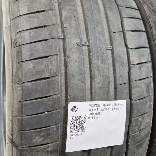Käytetty: 255/50R19 103T AO, + Hankook Ventus S1 Evo3 EV