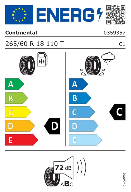 265/60R18 CONTI 110T ContiCrossContact LX